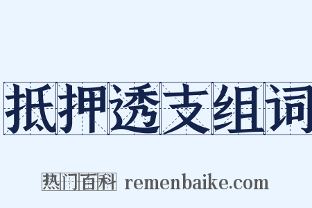 抵押透支组词是什么意思的图片